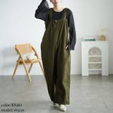 カーキ | 大きいサイズレディース オールインワン サロペット | GOLDJAPAN 大きいサイズ専門店