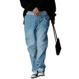 ブルー | 大きいサイズ レディース ボトムス | GOLDJAPAN　大きいサイズ専門店