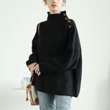 ブラック | 大きいサイズレディース トップス ニット | GOLDJAPAN 大きいサイズ専門店