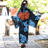 ネイビー | 大きいサイズ レディース 浴衣 | GOLDJAPAN 大きいサイズ専門店
