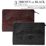 クロコダイル調 レザー クラッチバック | GOLWIS | 詳細画像4 