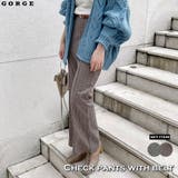 ベルト付きチェックパンツ | GORGE | 詳細画像1