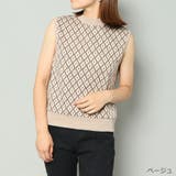 ベージュ | プチハイノースリ柄TOPS | GORGE