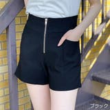 ブラック | ZIP付きストレッチショートパンツ | GORGE