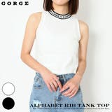 英字リブタンクトップ | GORGE | 詳細画像1