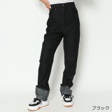 ブラック | ロールアップデニムパンツ | GORGE