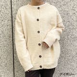 アイボリー | クルー起毛カーディガン | GORGE