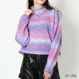 パープル | グラデーションタートルニットプルオーバー | GORGE