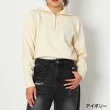 アイボリー | ハーフＺＩＰ短丈ニットプルオーバー | GORGE 