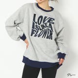 グレー | 刺しゅうリンガー裏起毛プルオーバー | GORGE 