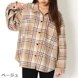 ベージュ | 起毛チェックシャツ | GORGE 