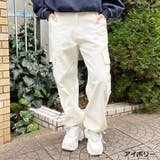 アイボリー | 裾しぼりタックカーゴパンツ | GORGE