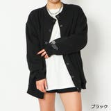 ブラック | 袖刺しゅう裏毛カーディガン | GORGE