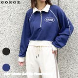 配色ハーフZIP裏毛プルオーバー | GORGE | 詳細画像1