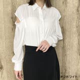 オフホワイト | 肩開き無地シャツ | GORGE