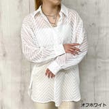 オフホワイト | ギザギザジャガードシアーシャツ | GORGE