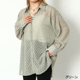 グリーン | ギザギザジャガードシアーシャツ | GORGE