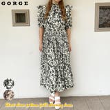 半袖柄フリルシャーリングワンピース | GORGE | 詳細画像1