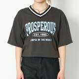 ラインリブVネックTシャツレディース 天竺 半袖Tシャツ | GORGE | 詳細画像2