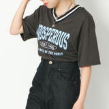 ラインリブVネックTシャツレディース 天竺 半袖Tシャツ | GORGE | 詳細画像5