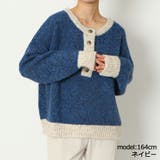 ネイビー | ヘンリーニットプルオーバー | GORGE 