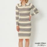 アイボリー | 襟付きボーダーワンピース | GORGE