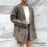 ブラウン | チェックＷテーラージャケット | GORGE 