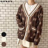 英字ロゴニットカーディガン | GORGE | 詳細画像1