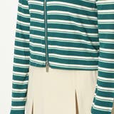 マルチボーダー襟付きＺＩＰカーディガン | GORGE  | 詳細画像6 