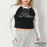 ブラック | ラグランラインストーンロンT | GORGE