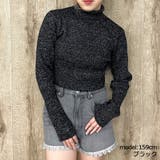 ブラック | メタリックタートルショートニット | GORGE 