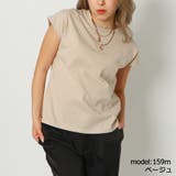 ベージュ | バックリボンコットンTシャツ | GORGE