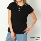 ブラック | バックリボンコットンTシャツ | GORGE