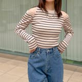 《肩あき×細ボーダー》レディース リブ ニット | GORGE  | 詳細画像13 