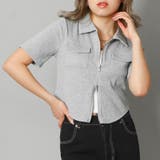 テレコリブポケ付きＺＩＰカーディガン | GORGE  | 詳細画像6 