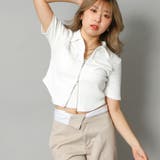 テレコリブポケ付きＺＩＰカーディガン | GORGE  | 詳細画像4 