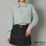 ミント | ハーフＺＩＰ短丈シャツ | GORGE 