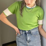 配色半袖ニット | GORGE | 詳細画像3