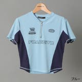 ブルー | ハーフＺＩＰ配色Ｔシャツ | GORGE 