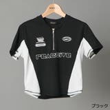 ブラック | ハーフＺＩＰ配色Ｔシャツ | GORGE 
