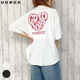 《ハート×発泡ロゴ》レディース 開襟シャツ ストリート映え 春夏秋	 | GORGE  | 詳細画像1 