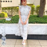 シフォンフラワープリントシャーリングワンピース | GORGE | 詳細画像1