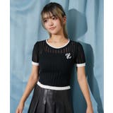 コード刺しゅう配色半袖ニットプルオーバー | GORGE | 詳細画像5