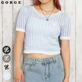 コード刺しゅう配色半袖ニットプルオーバー | GORGE  | 詳細画像1 