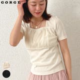テレコ重ねシアーＴシャツ | GORGE  | 詳細画像1 