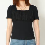 テレコ重ねシアーＴシャツ | GORGE  | 詳細画像4 