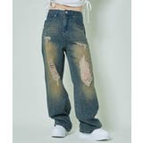 オーバーダイ | レディース ダメージデニム ワイドパンツ | GORGE