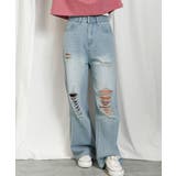 レディース ダメージデニム ワイドパンツ | GORGE | 詳細画像11