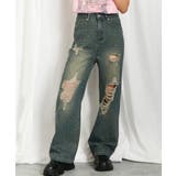 レディース ダメージデニム ワイドパンツ | GORGE | 詳細画像2