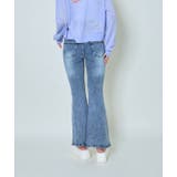 《3ボタン×ヴィンテージ風》ダメージフレアデニム/脚長&美脚シルエット | GORGE | 詳細画像14